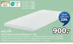 JYSK WELLPUR GULEN GT65 OVERMADRASS - HVIT tilbud