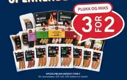 Rema 1000 SPESIALPØLSER MERKET 3 FOR 2 tilbud