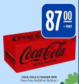 Rema 1000 COCA-COLA U/ SUKKER 10PK tilbud