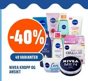Coop Obs NIVEA KROPP OG ANSIKT tilbud