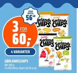 Coop Obs Sørlandschips tilbud