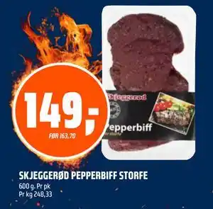 Coop Obs SKJEGGERØD PEPPERBIFF STORFE tilbud