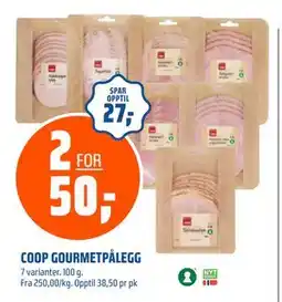 Coop Obs COOP GOURMETPÅLEGG tilbud
