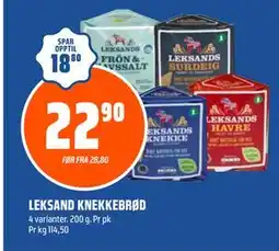 Coop Obs LEKSAND KNEKKEBRØD tilbud