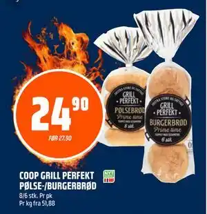 Coop Obs COOP GRILL PERFEKT PØLSE-/BURGERBRØD tilbud