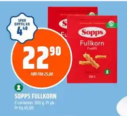 Coop Obs SOPPS FULLKORN tilbud