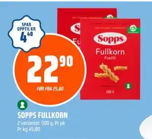 Coop Obs SOPPS FULLKORN tilbud