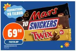 Coop Obs TWIX/MARS/SNICKERS 10 PK tilbud