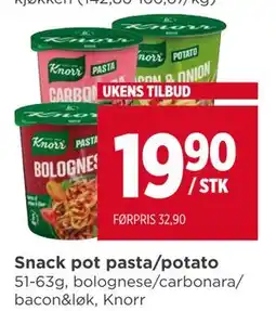 Meny Snack pot pasta/potato tilbud