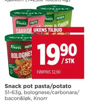 Meny Snack pot pasta/potato tilbud