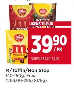 Meny M/Toffin/Non Stop tilbud