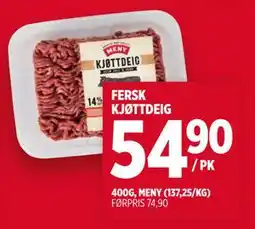 Meny FERSK KJØTTDEIG tilbud