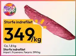 Gigaboks Storfe indrefilet tilbud