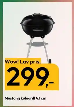 Gigaboks Mustang kulegrill 43 cm tilbud