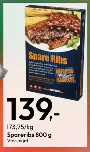 Gigaboks Spareribs 800 g tilbud