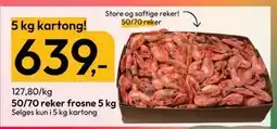 Gigaboks 50/70 reker frosne 5 kg tilbud
