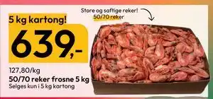 Gigaboks 50/70 reker frosne 5 kg tilbud