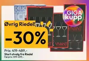 Gigaboks Stort utvalg fra Riedel tilbud