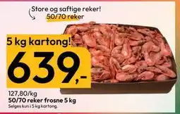 Gigaboks 50/70 reker frosne 5 kg tilbud