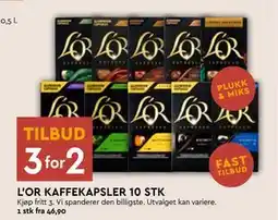 Coop Mega L’OR KAFFEKAPSLER 10 STK tilbud