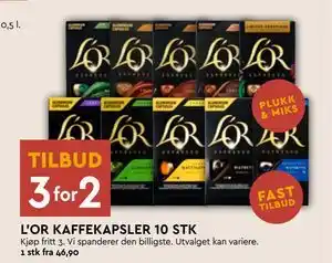 Coop Mega L’OR KAFFEKAPSLER 10 STK tilbud