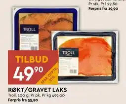 Coop Mega RØKT/GRAVET LAKS tilbud