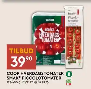 Coop Mega COOP HVERDAGSTOMATER SMAK* PICCOLOTOMATER tilbud