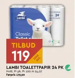 Coop Mega LAMBI TOALETTPAPIR 24 PK tilbud
