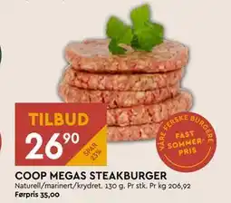 Coop Mega COOP MEGAS STEAKBURGER tilbud