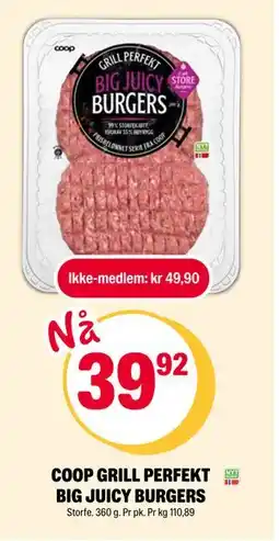 Coop Extra COOP GRILL PERFEKT BIG JUICY BURGERS tilbud