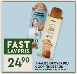 Coop Mega AMALIES GROVBRØD/ COOP TINDEBRØD tilbud