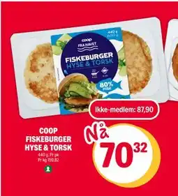 Coop Extra COOP FISKEBURGER HYSE & TORSK tilbud
