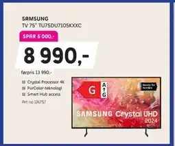 ELON SAMSUNG. TV 75” TU75DU7105KXXC tilbud