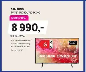 ELON SAMSUNG. TV 75” TU75DU7105KXXC tilbud