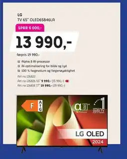 ELON LG. TV 65” OLED65B46LA tilbud