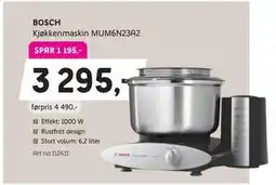 ELON BOSCH Kjøkkenmaskin MUM6N23A2 tilbud