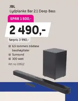 ELON Lydplanke Bar 2.1 Deep Bass tilbud