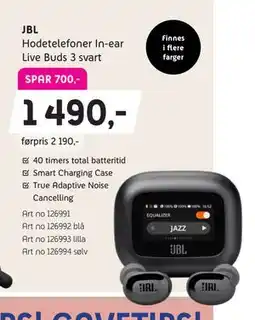 ELON Hodetelefoner In-ear Live Buds 3 svart tilbud