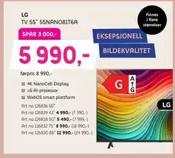 ELON TV 55” 55NANO81T6A tilbud