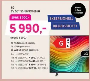 ELON TV 55” 55NANO81T6A tilbud