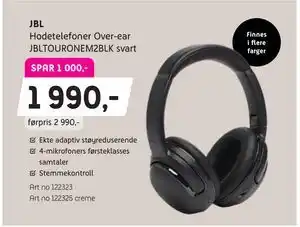 ELON Hodetelefoner Over-ear JBLTOURONEM2BLK svart tilbud