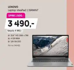 ELON Laptop IdeaPad 1 15AMN7 tilbud