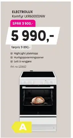 ELON Komfyr LKR60001NW tilbud