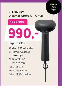 ELON Steamer Cirrus X – Onyx tilbud