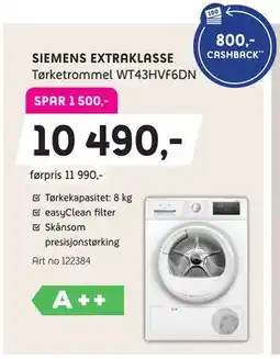 ELON SIEMENS EXTRAKLASSE Tørketrommel tilbud