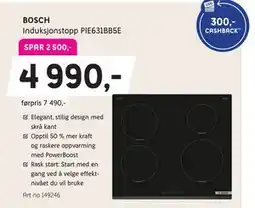 ELON BOSCH Induksjonstopp PIE631BB5E tilbud