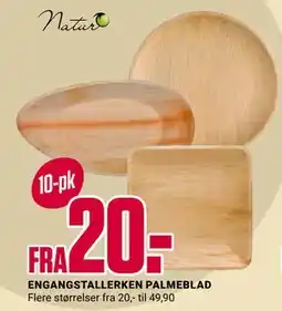 Europris ENGANGSTALLERKEN PALMEBLAD tilbud