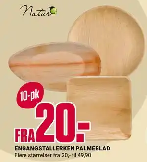 Europris ENGANGSTALLERKEN PALMEBLAD tilbud