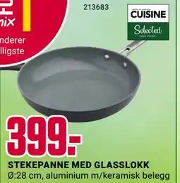 Europris STEKEPANNE MED GLASSLOKK tilbud