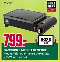 Europris GASSGRILL MED BÆREVESKE tilbud